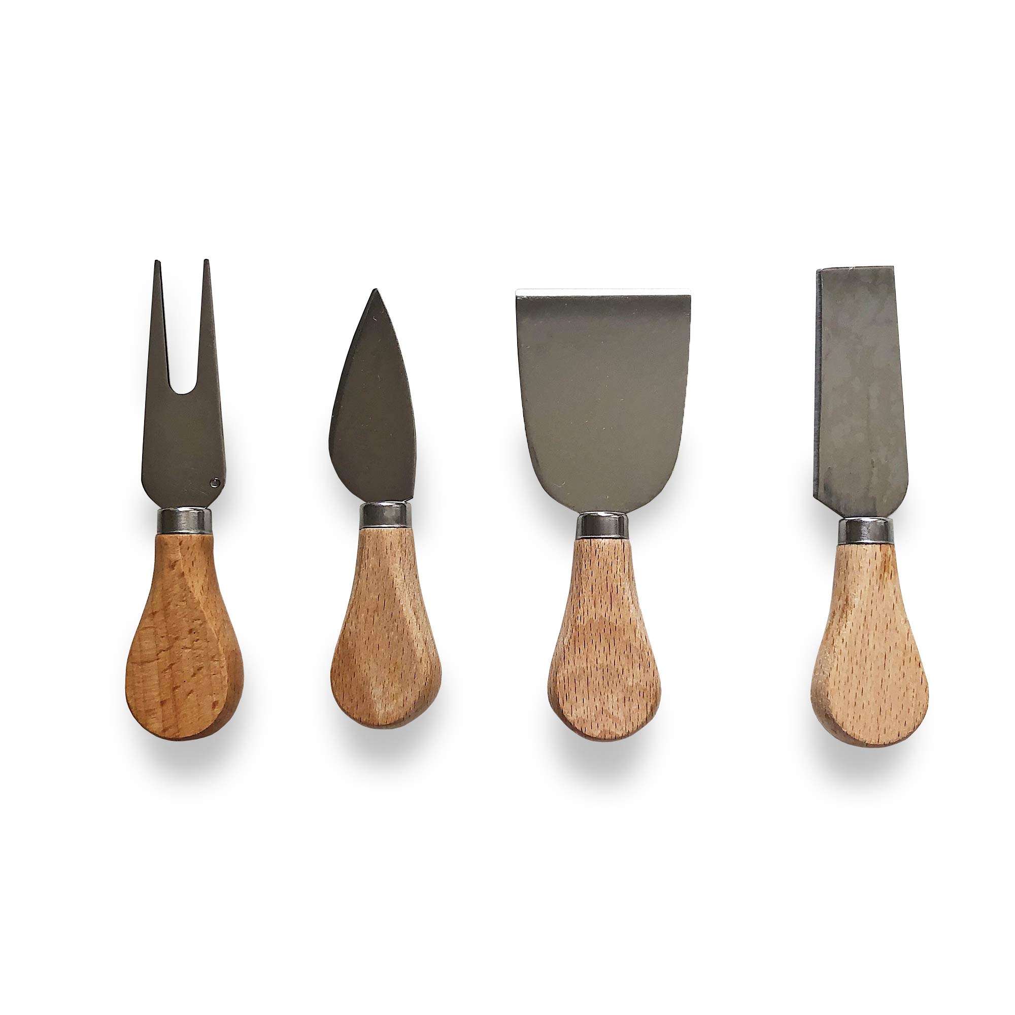 Jean Patrique Cheese Knives Set of 4 | Includes Parmesan, Serving Fork, Hard and Soft Cheese Utensils