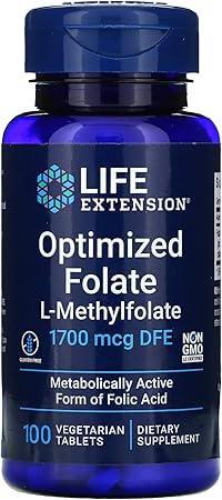 Amazon Life Extension L Methylfolate最大限に活用されたfolate 1000 Mcg 1ベジタリアン錠 ライフエクステンション Life Extension サプリメント ビタミン