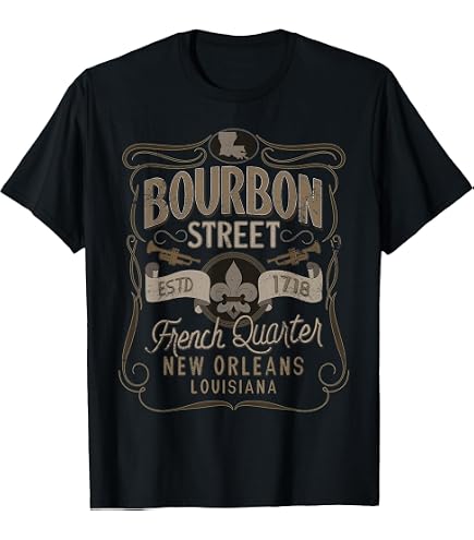Amazon.com: French Quarter Bourbon St New Orleans Souvenir T-Shirt