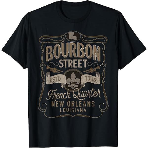 Amazon.com: French Quarter Bourbon St New Orleans Souvenir T-Shirt