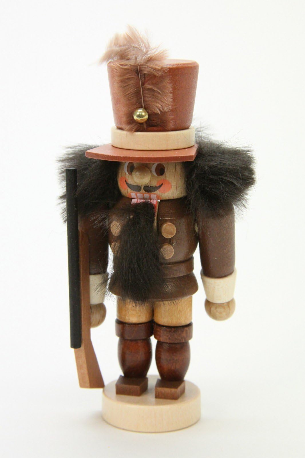 German Christmas Nutcracker Mini Soldier natural colors - 10,5 cm / 4 inch - Authentic German Erzgebirge Nutcrackers - Christian Ulbricht