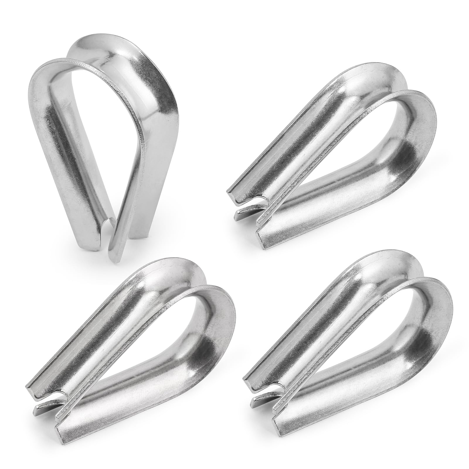 Stainless Steel Thimbles 3/8 Inch 316 Stainless Steel Rope Thimbles (3 Pack) - Eye Splice Protectors For Sailing, Rigging, & Wire Rope Sailing Rigging Hardware - View #6