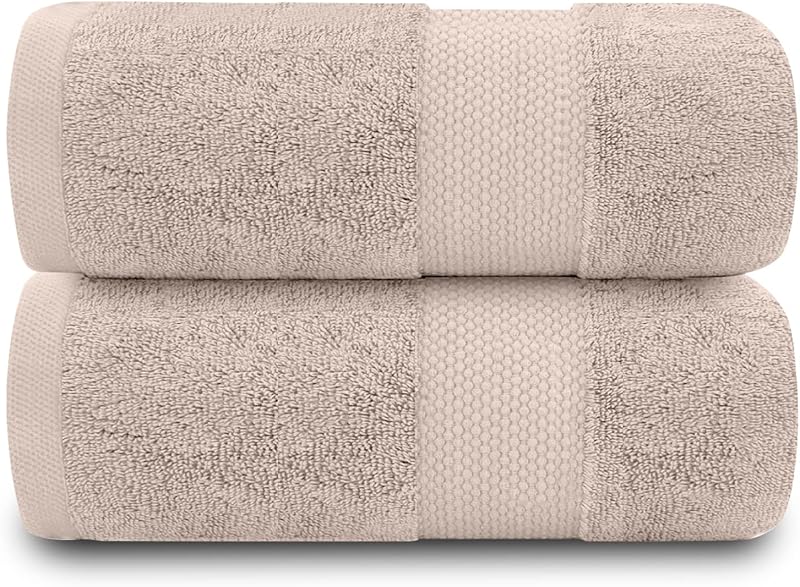 GC GAVENO CAVAILIA Fade Resistant Bath Towels Set 700 GSM Mocha 2PK