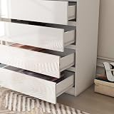 Panana Modern High Gloss Chest of Drawers 5 Drawers White Eco Friendly Brand New view 6