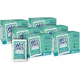 Wet Ones Singles Hand Wipes, Sensitive Skin, Unscented, 24 ct (6 Pack) | Individually wrapped, Travel wipes, For hand and fac
