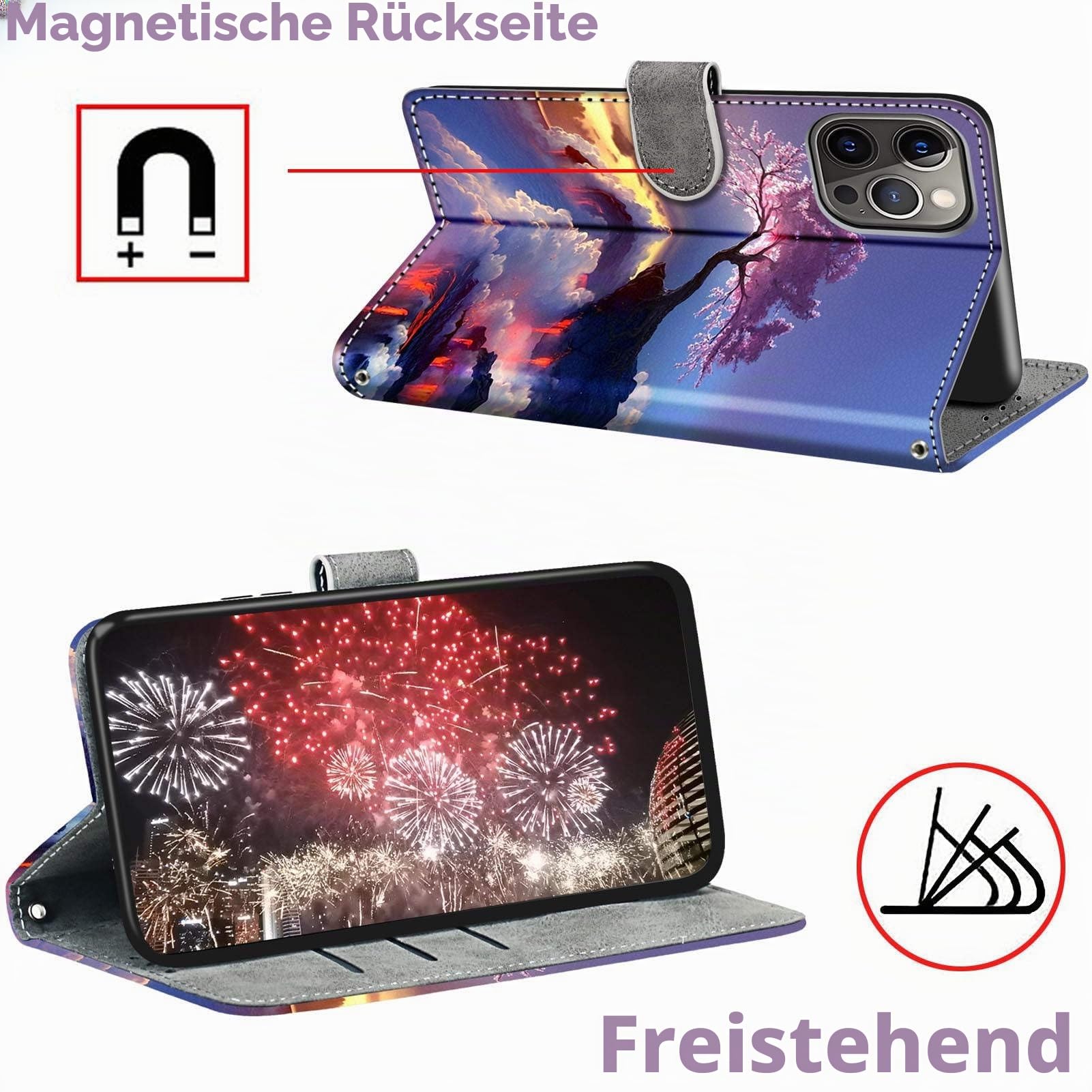 Handyhülle für Google Pixel 10a Leder Wallet Tasche Berge 5