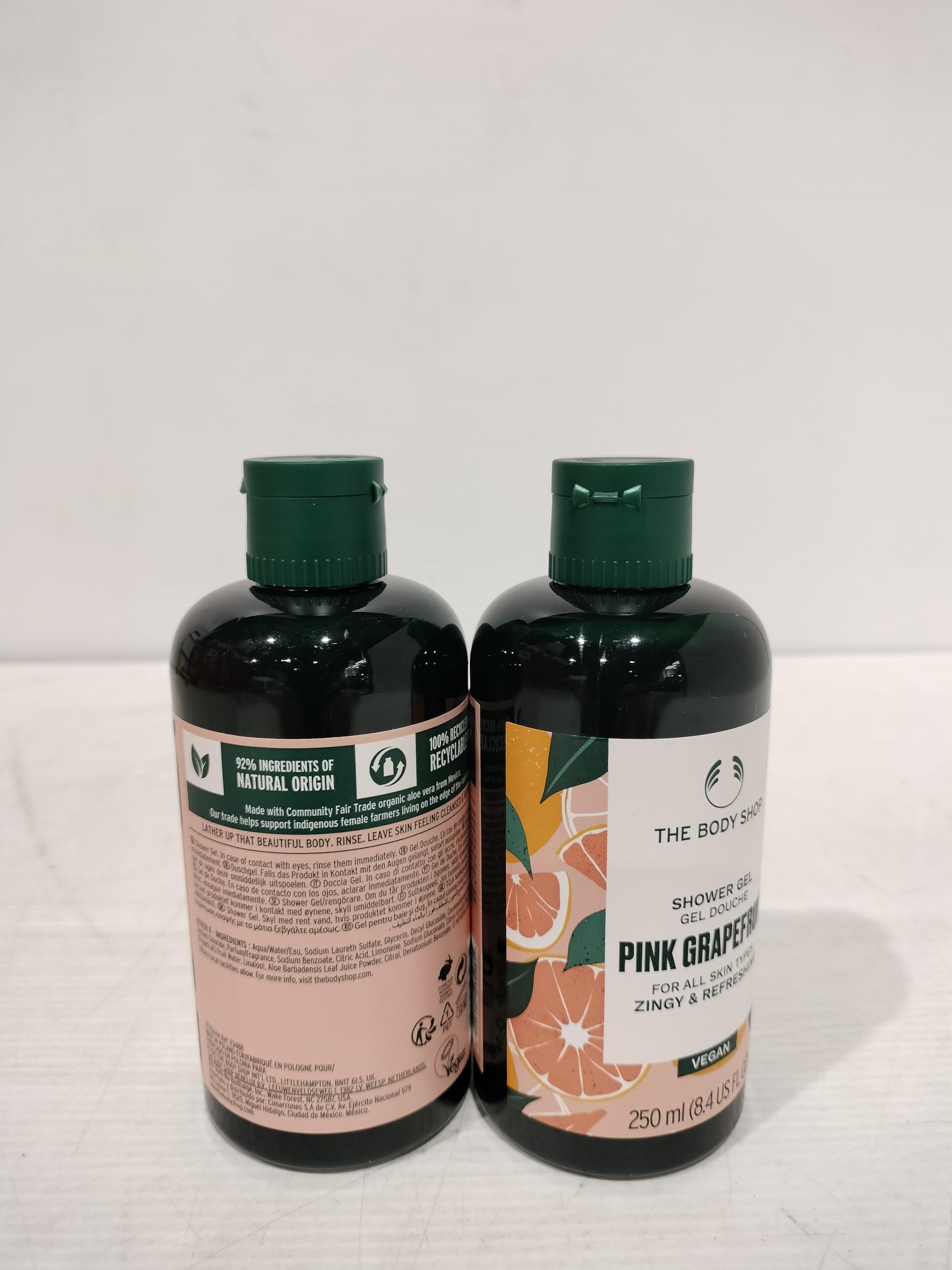 The Body Shop Pink Grapefruit Vegan Shower Gel 250ml Twin Pack
