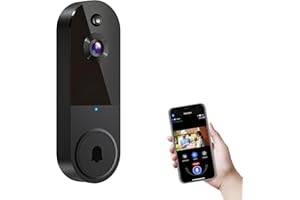 BoomChill 1080p Wireless Video Doorbell Camera, AI Human Detection, 2-Way Talk, Live View, Night Vision, Cloud Storage, 2.4G WiFi Only, Battery Powered, Indoor Outdoor Surveillance (Black)