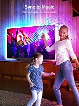 GIPOYENT TV Light Strip 5M Backlight RGB LED Bluetooth 16 Million Colors view 5