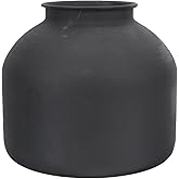 GANAZONO Metal Matte Flower Vase Small Black Vase for Flowers Iron Frosted Flower Arranging Vase for Table Centerpiece Home Shelf Office Garden Decor