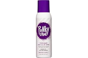Punky Temporary Hair Color Spray-On, Panther Purple, Non-Damaging Instant Hair Dye, No Bleaching Needed, Non-Sticky, Washable and Leaves No Residue, 3.5 oz, 1 Pack