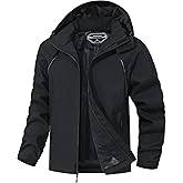 MAOYSSEN Outdoor Men's Waterproof Raincoat Windbreaker Lightweight Rain Jacket with Detachable Hood