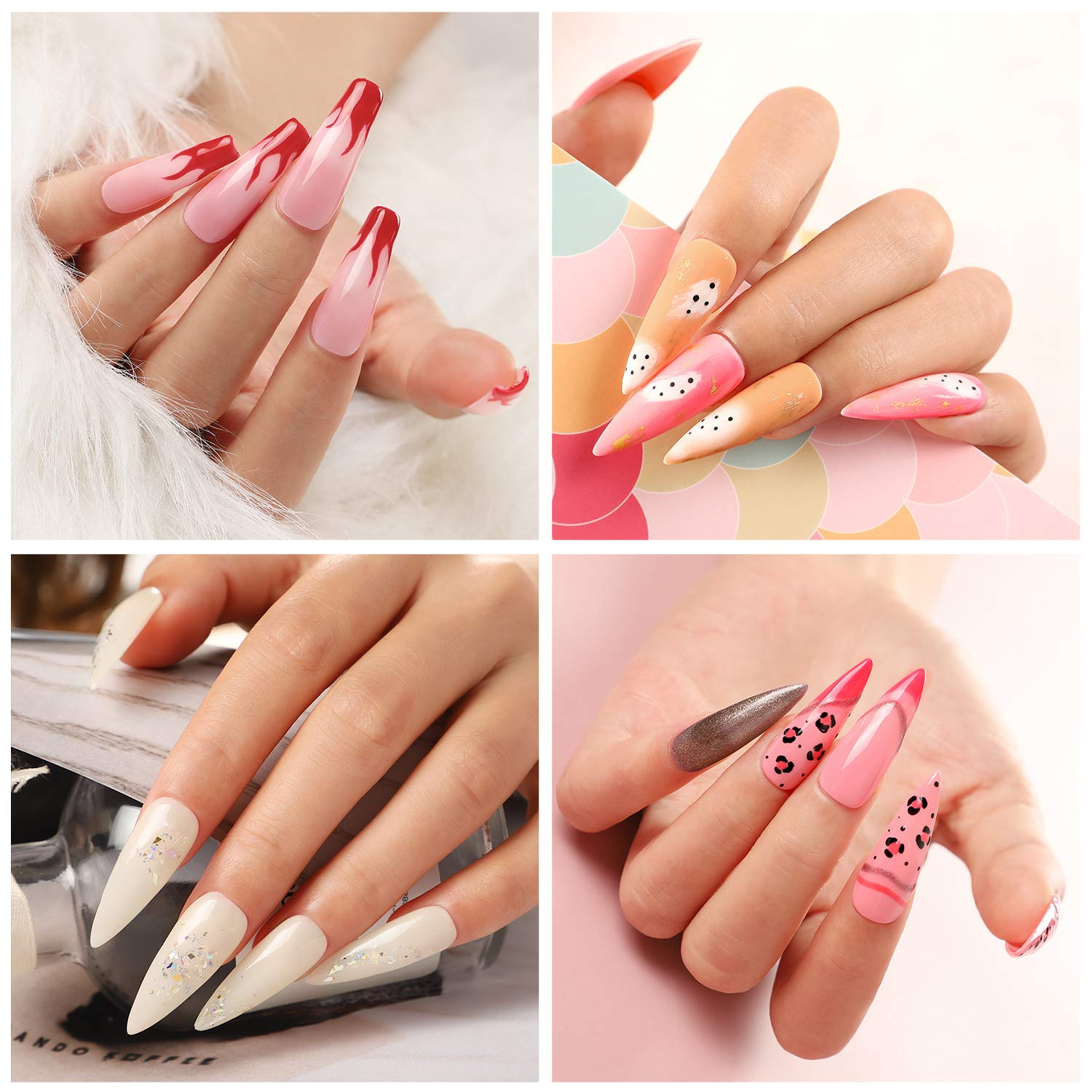 Coscelia Gel Nail Polish Kit 8 Pcs Gel Nail Polish Set Glitter Nude Gel Polish Starter Kit U V LED Soak Off Gel Polish Kit for Home Party Nail Salon Nail Art : Beauty