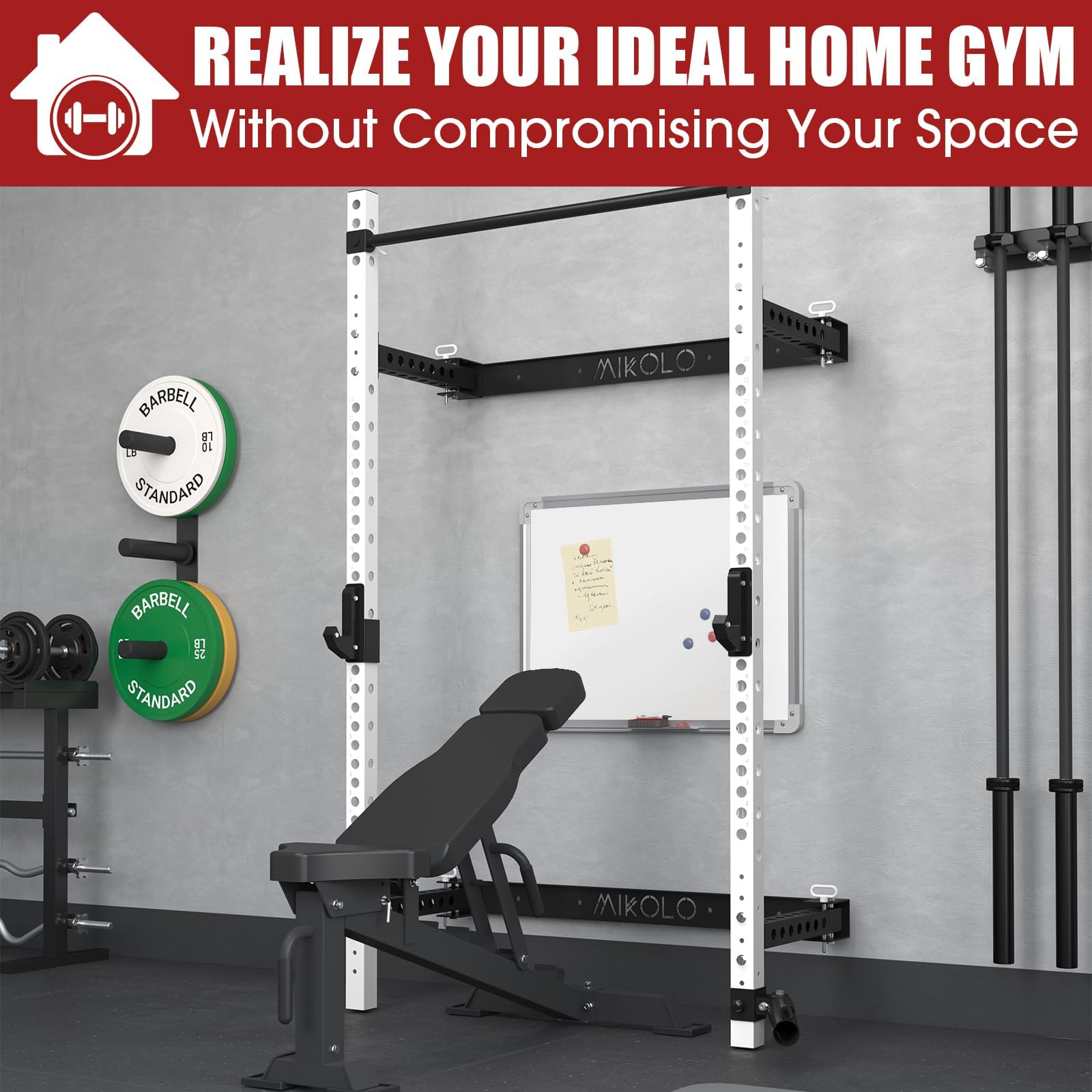 Beautiful view of Space Saving Home Gym Setup