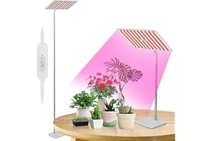 BESTVA 48W Grow Lights for Indoor Plants with Stand, Full Spectrum LED Plant Light for Indoor Plants,12-59 Inches Height Adjustable Growing Lamp with Auto On/Off Timer 4H/8H/12H, 4 Dimmable Brightness