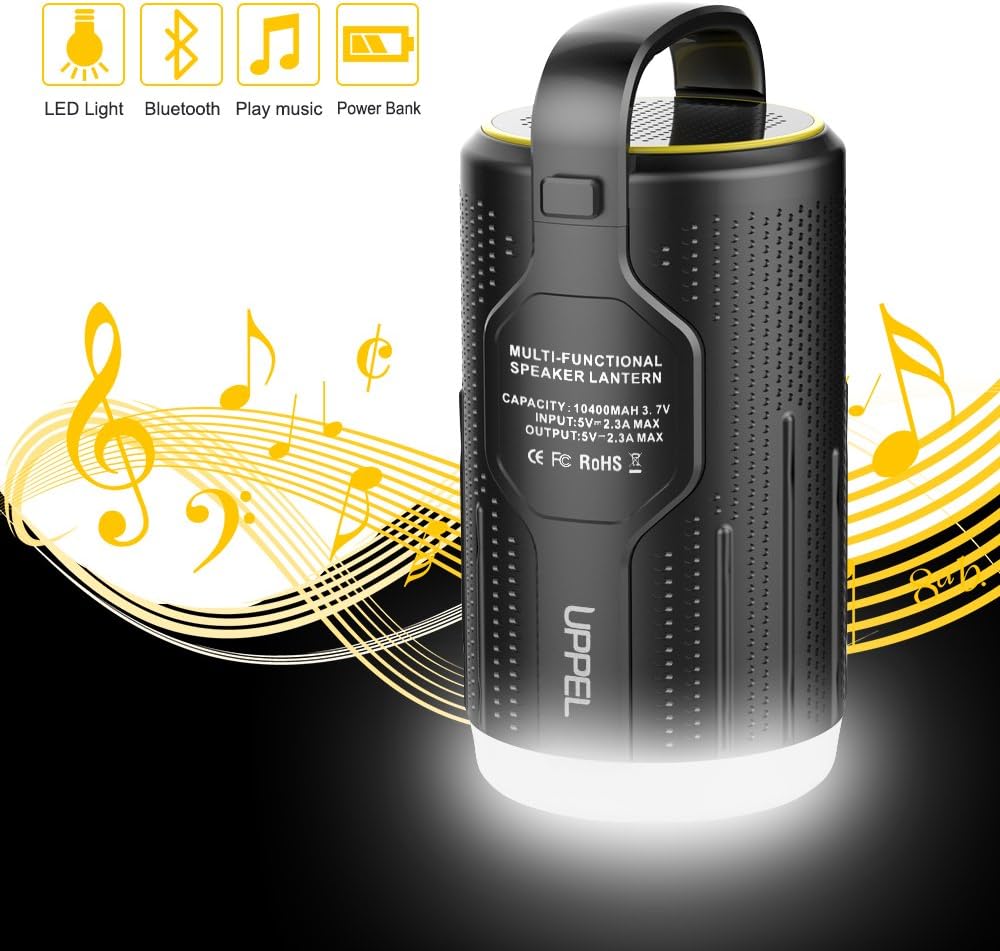 Milool 2-In-1 Rechargeable Camping Lantern Power Bank Portable LED Camping Light for Hiking Fishing Emergencies - Super Bright, Lightweight, Water Resistant Waterproof and More