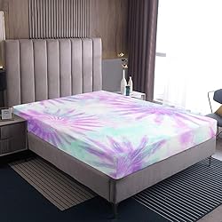 Erosebridal Tie Dye Fitted Sheet Full Purple Tie