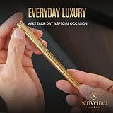 Scriveiner Gold Ballpoint Pen Luxury Brass Real Gold Plating Schmidt Refill view 7