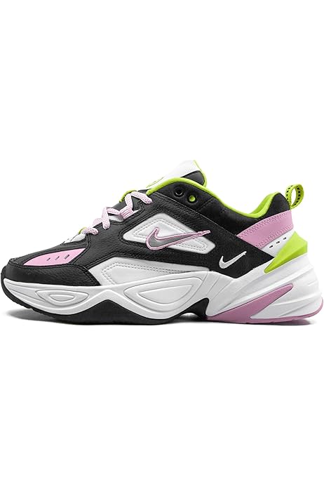 nike m2k tekno black metallic silver pink rose