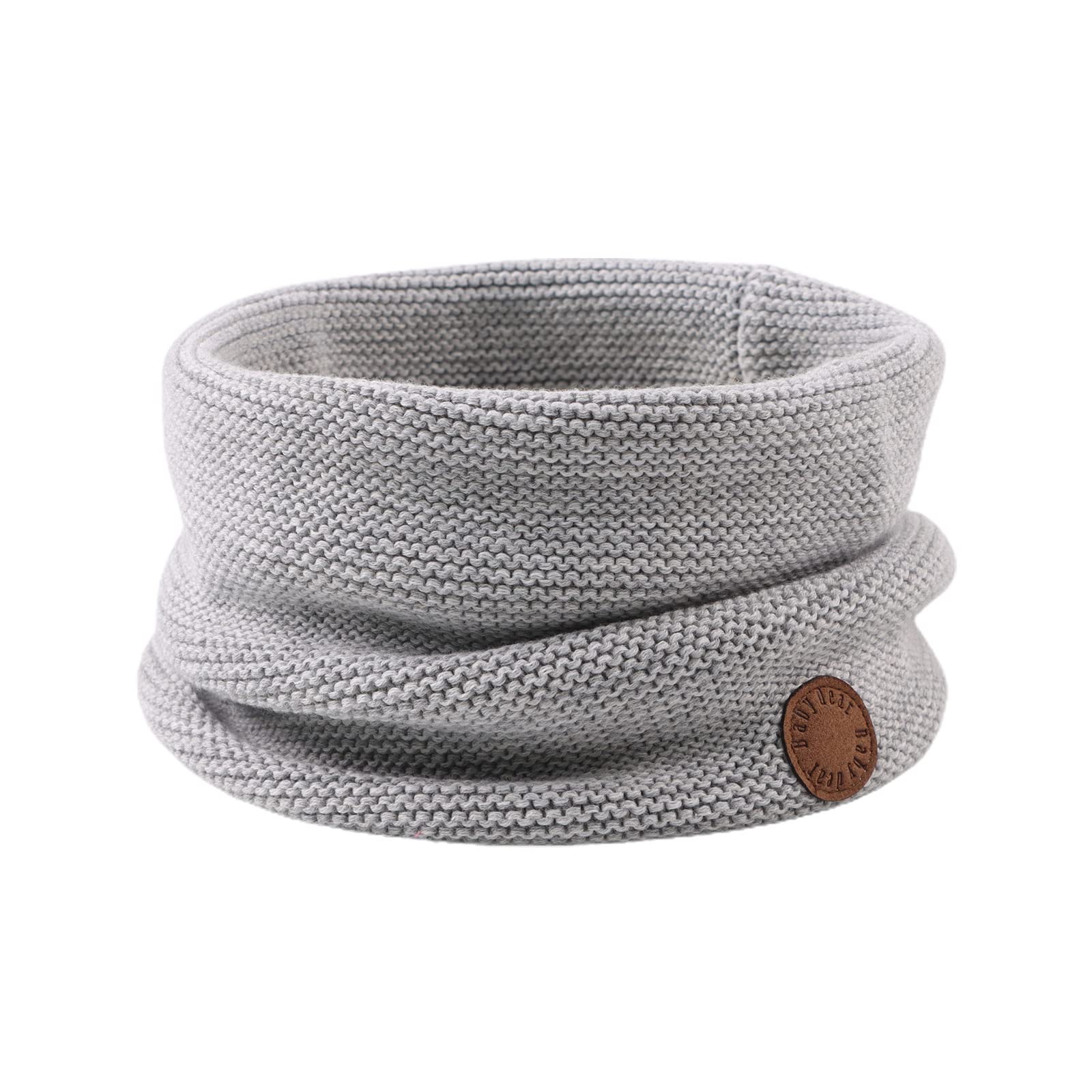 XIAOHAWANG Knitted Baby Boys Girls Scarf Warm Autumn Winter Toddler Scarves Cotton Kids Neck Warmer (Light Gray)
