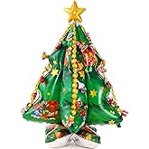 Cinnvoice Giant Christmas Tree Balloon 42 Inch/57 Inch Inflatable Christmas Tree Self Standing Balloon Decorative Winter Holiday Party Decorations for Xmas New Year Birthday Party Supplies(Classic)