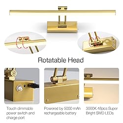 FUNCHDAY Wireless Picture Light,5000mAh Battery