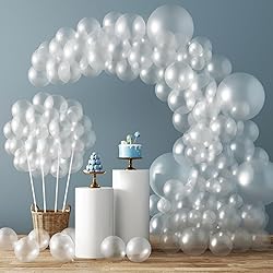 RUBFAC 129pcs Clear Balloons Different Sizes 18 12