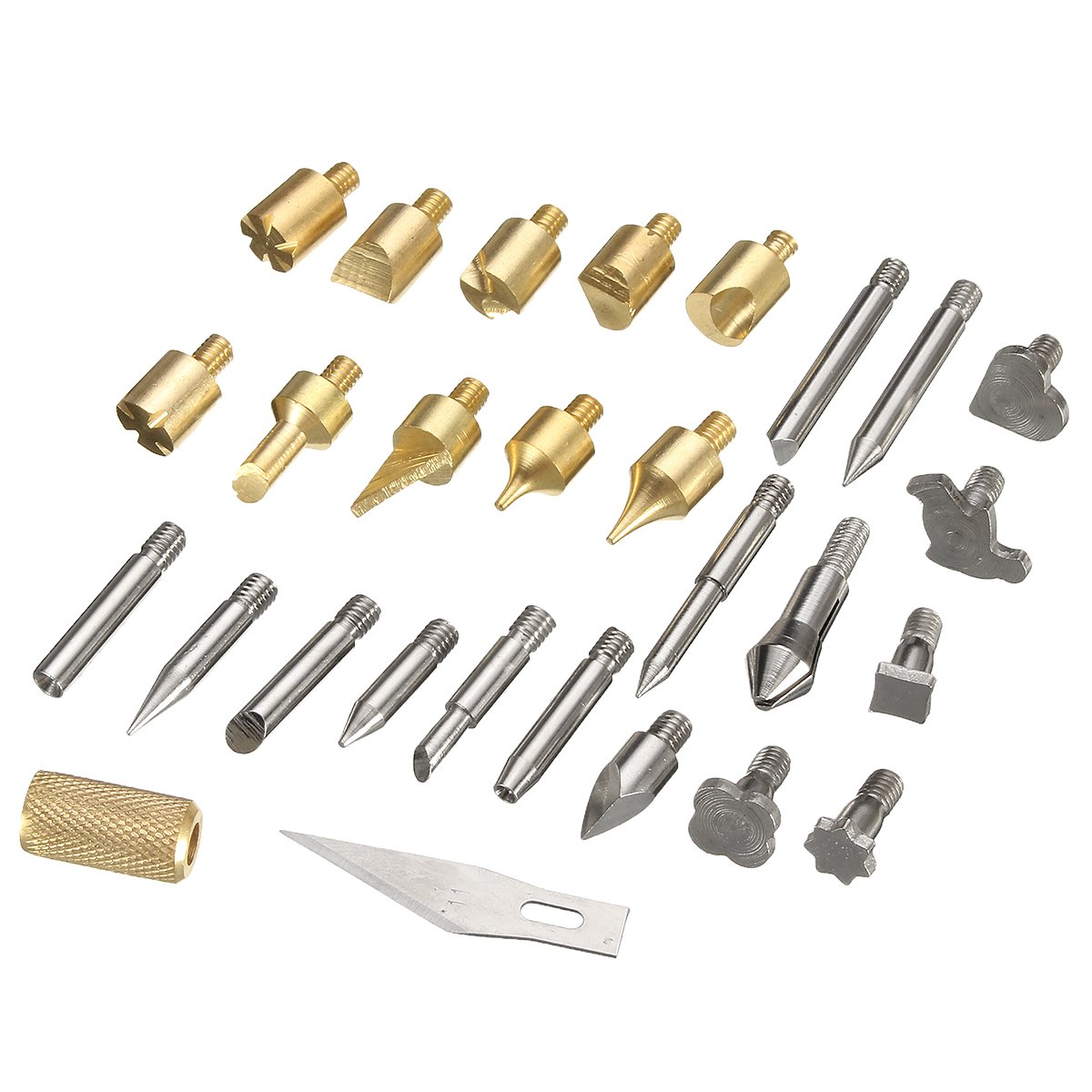 28pcs Wood Burning Pen Tips Stencil Set Soldering Iron Working Carving Burner