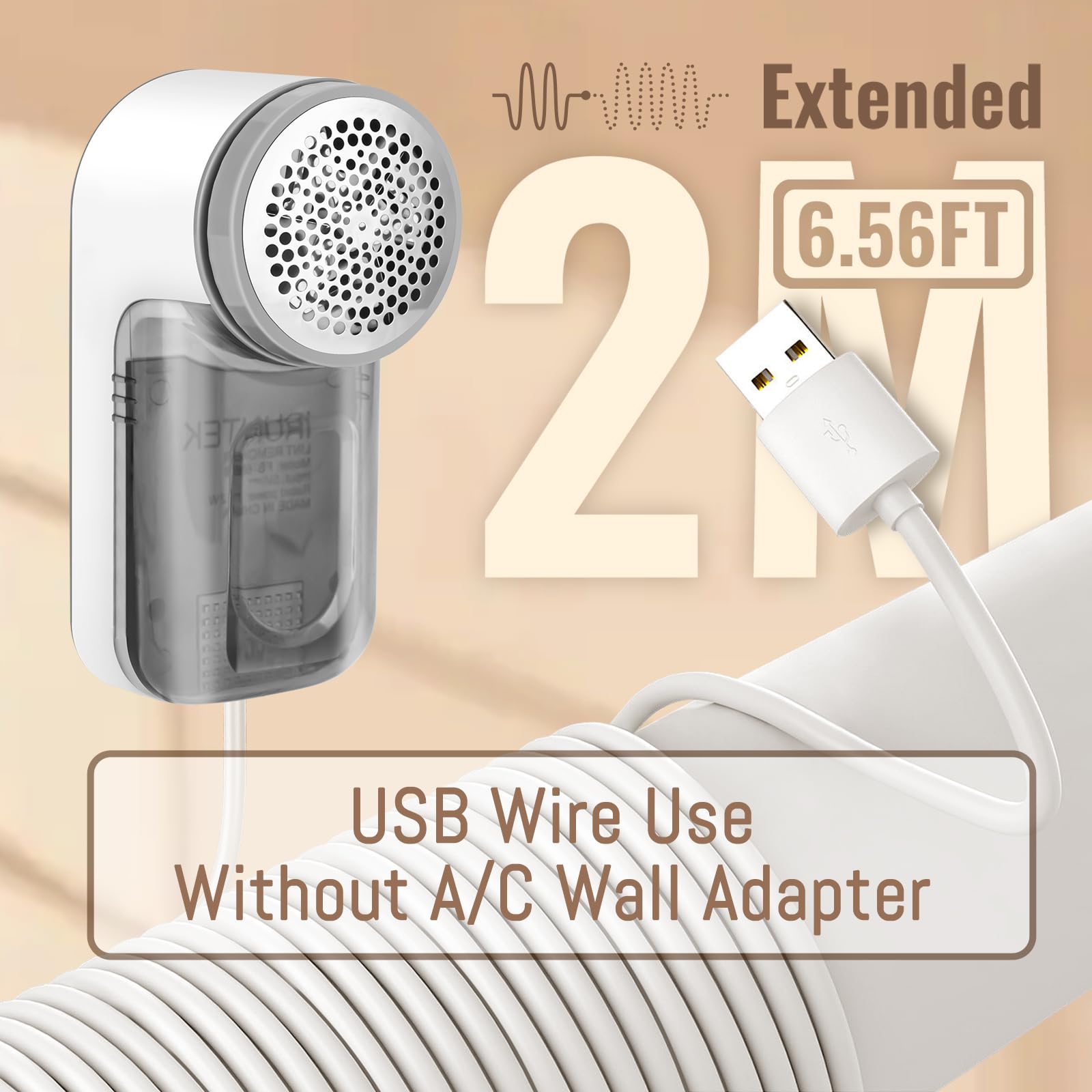 iRUNTEK Fabric Lint Remover Wired Use, Plug-in Lint Shaver and Lint Brush 2 in 1, Sweater Defuzzer Remove Fuzz, Lint Balls, Pills, Bobbles from Clothes, Furniture, Carpet, Couch
