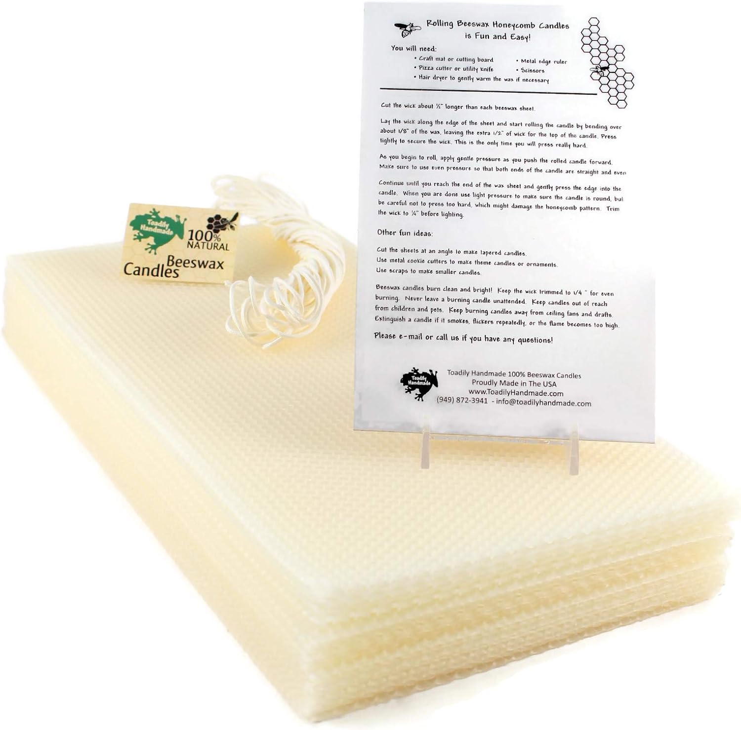 Jourad 10pcs xcm 7 9x7 9inch Handmade Beeswax Honey Comb Sheets Diy Candle Making Kit With Rope I ˆcolori Wax Home Kitchen Cimmra Com