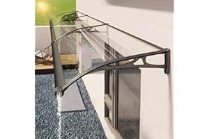 LCBDYLR Awnings for Doors, Exterior Window Awnings with Aluminum Alloy Bracket, Easy to Install, Rain and Snow Proof, Polycarbonate Front Door Canopy, Front Door Patio Canopy