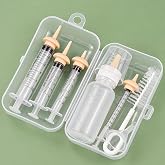 OCTKITE Pet Nursing Kit, Kitten Bottle Feeding Set with Nursing Nipples, Formula Dispenser, Liquid Syringe for Newborn Puppies and Kittens