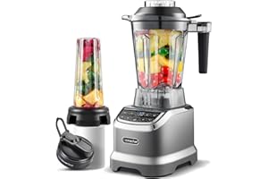 AMZCHEF 1800W High-Speed Smoothie Blender - 3 Speeds & 4 Preset Programs Blenders for Smoothies, Ice Crushing, 1.85L BPA-Free