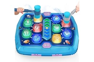 TOOLION Whack Game Mole Toys for 3 4 5 6 Year Old Boys, Pounding Toys for Age 2-4, 3 Modes & Light Interactive Toddlers Toy with 2 Hammer, Baby Toy Gifts for Early Learning, Birthday Gift for Toddler Boy Girl