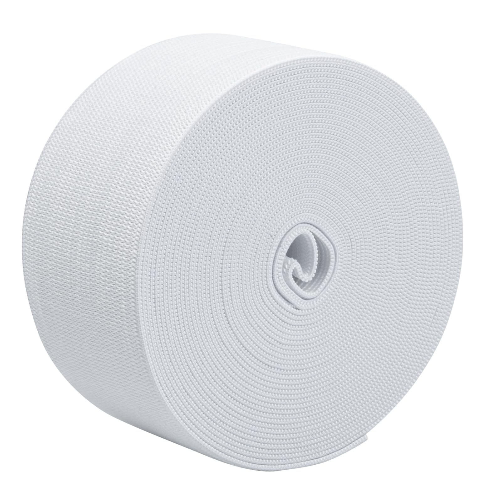 Elastic for Sewing, Wide Flat Elastic Band, 5 Meters & 40mm White Waistband Elastic, Sewing Elastic Band for Sewing Clothing, Garments, Dressmaking, DIY Craft Projects