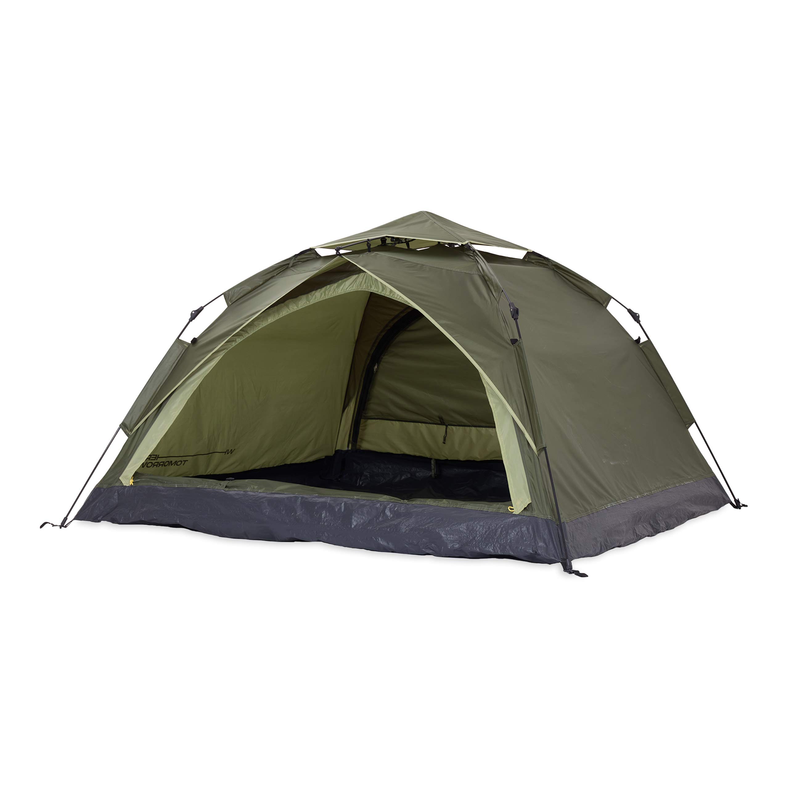 Lumaland Where Tomorrow Camping Tent Durable and Lightweight Pop Up for 3 People with 2 Entrances 215 x 195 x 120 cm - Green