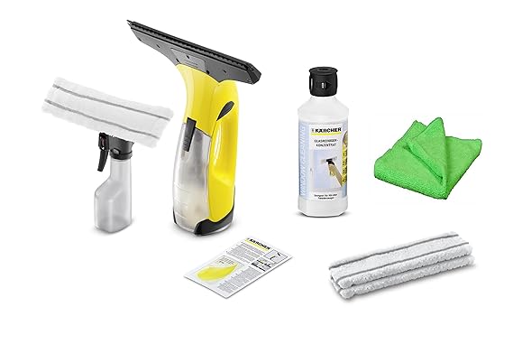 KÄRCHER WV 2 Plus, RM 500, 2 Wischbezüge, Microfasertuch 40x40cm im Set - Fensterreinigungset