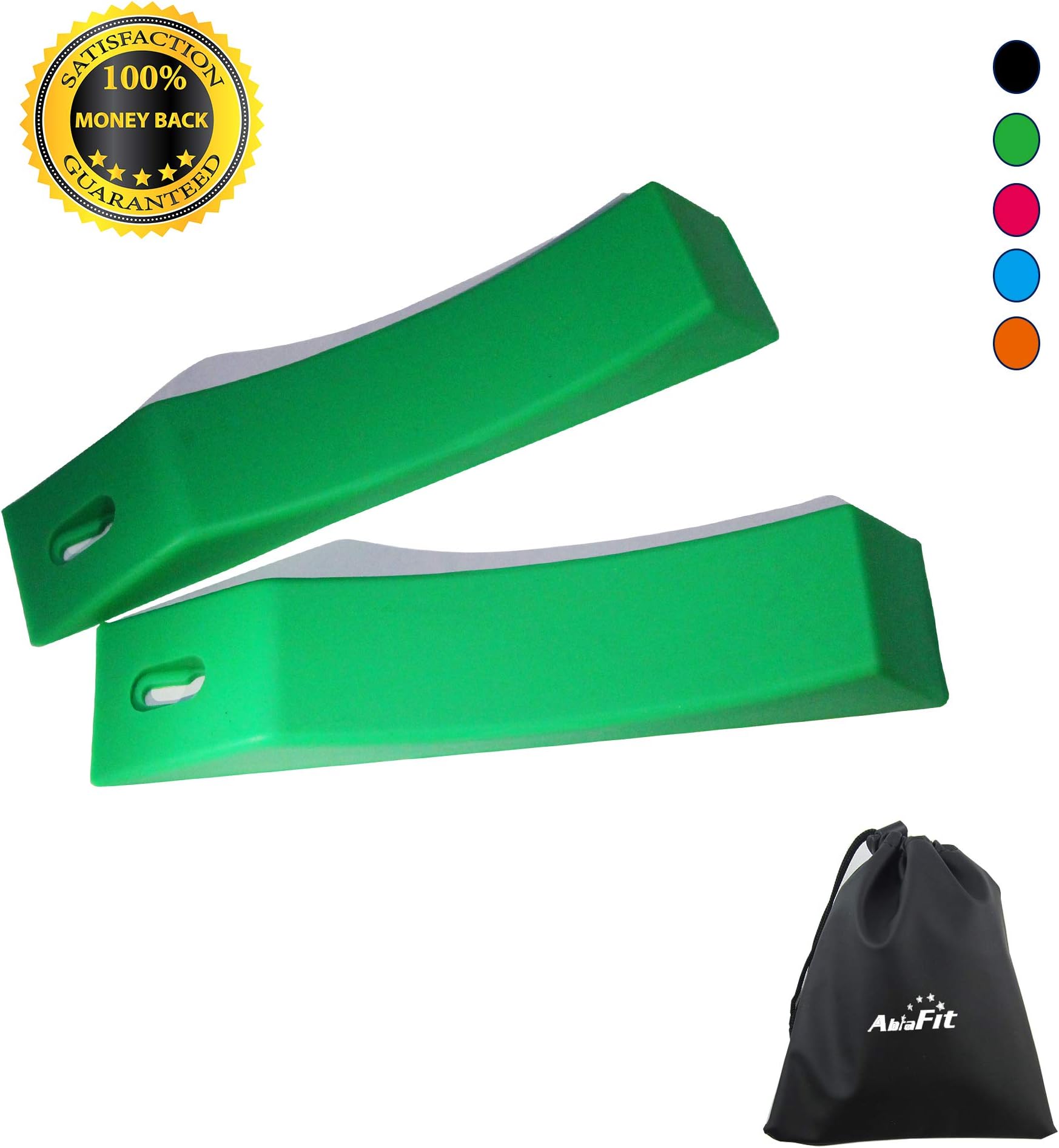 AbraFit Deadlift Barbell Jack Alternative Wedge, Safely Load and Unload Barbell and Plates, Multiple Colors (Free Carry Bag Included)