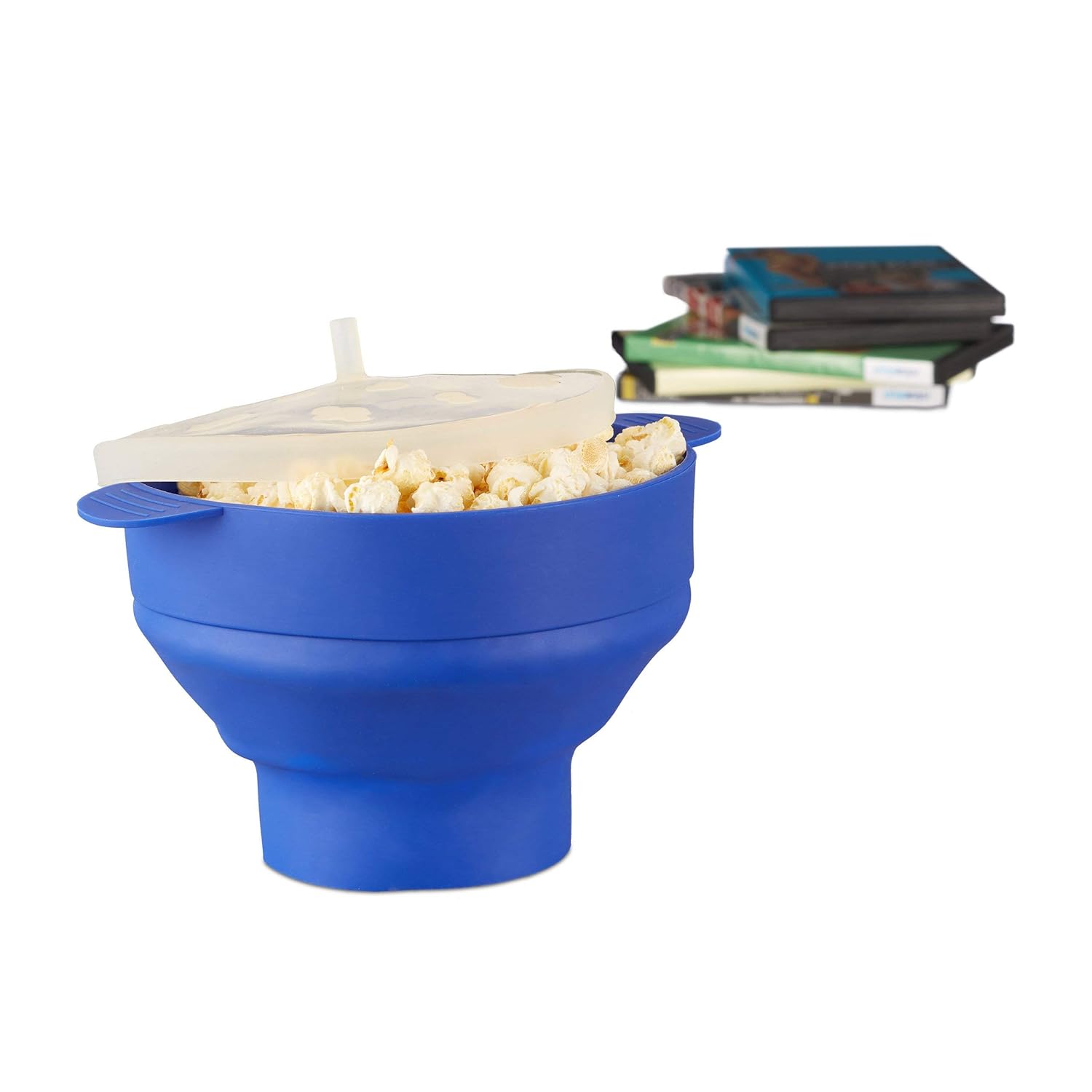 Relaxdays Palomitero para Microondas, Silicona, Rojo, 25.5x25.5x14 ...