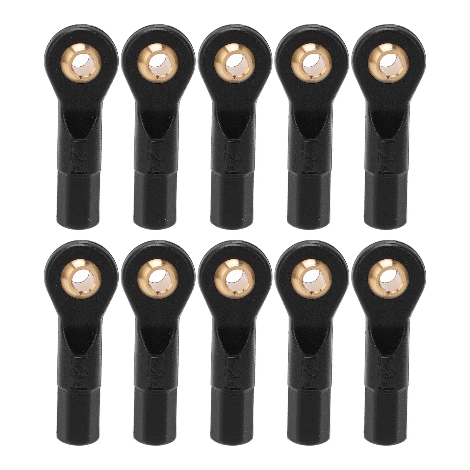 Alomejor 10pcs Rc Tie Rod End Adjustable Rc Ball Linkage Rod End Set 2.5mm Aperture Servo Links Tie Rod Set for 1/10 Rc Car