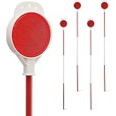 Driveway Markers, Double Sided Reflective Driveway Markers Highly Visible, 48 Inch Metal Snow Stake for Snow Plowing Markers, Parking Lots, Walkways, Yard Mailbox (4 Pack)