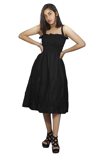 Buy Gnc Mao S Backless Spaghetti One Piece Dress Size S Black At Amazon In