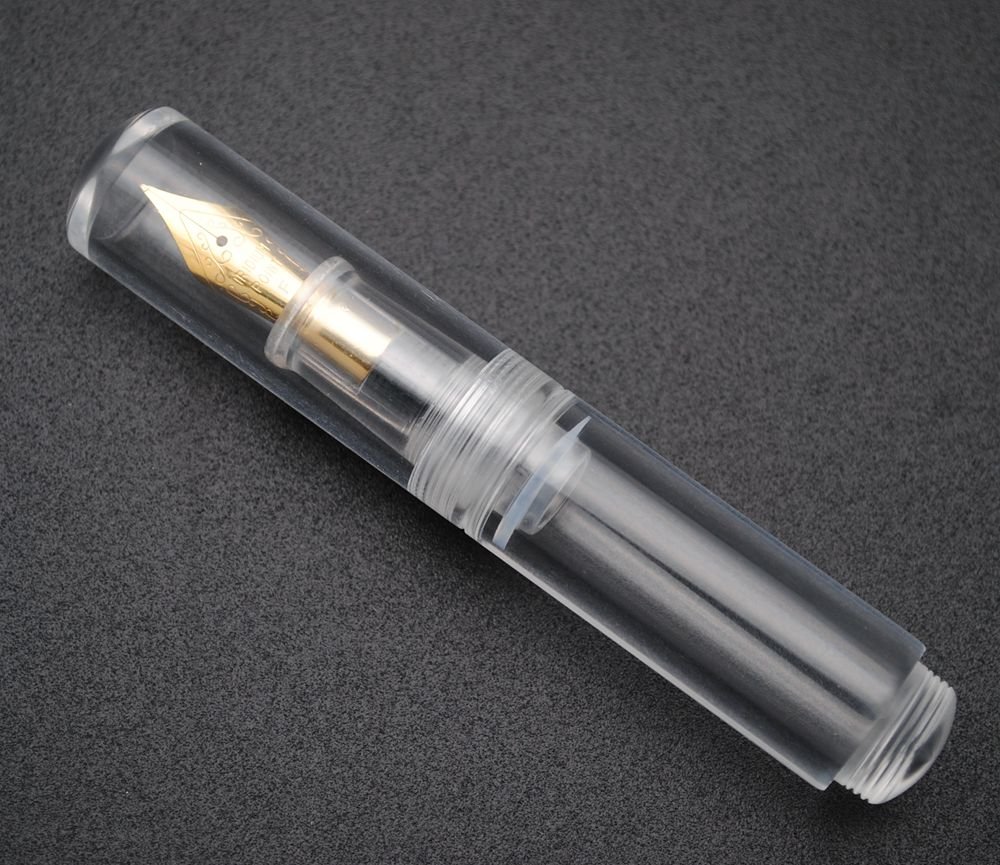 czxwyst Majohn Wancai Mini Transparent Pocket-Size Eyedropper Fountain Pen Fine Nib 0.5mm Ink Pen (Clear and bright)