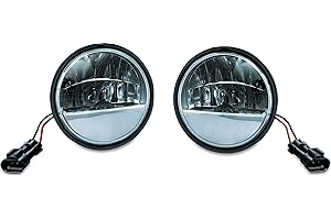 Kuryakyn 2247 Motorcycle Lighting: 4-1/2" DOT Compliant Phase 7 LED Passing Lamps for Harley-Davidson, Indian Motorcycles, 1 Pair