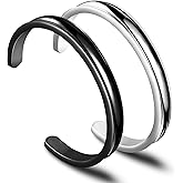 Zuo Bao Hair Tie Bracelet Set High Polishing Stainless Steel Grooved Cuff Bangle for Women Girls