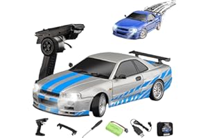 GENERIC Skidboiz Remote Control Car, Skidboiz Remote Control car Mini 1/18, 30km/h, 2.4ghz 4wd High Speed Rc with Led Lights, Let Adults and Children Experience The Fun of Drift Racing (Silver)