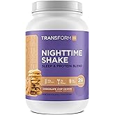 TransformHQ Nighttime Shake, Sleep + Protein Blend, 28 Servings, Chocolate Chip Cookie Flavor