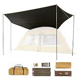 Naturehike Canopy for Dune 4 Person Tent, Camping Tarp with Poles, Waterproof 10000mm+ &amp; UPF50+