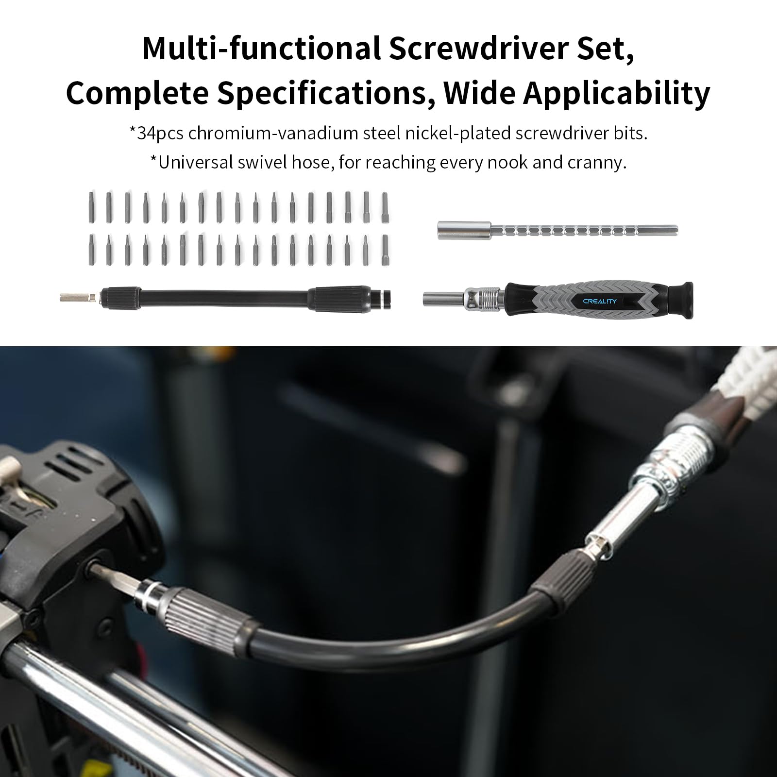 Creality 3D Drucker Tool Kit Pro 74pcs Toolkit, Modell-Nachbearbeitung 3D Drucker Werkzeug Kit, Düsenreinigungsset, Abschluss, Entgratungs, Entfernungswerkzeuge, Reinigungsnadeln, für alle 3D Drucker 4