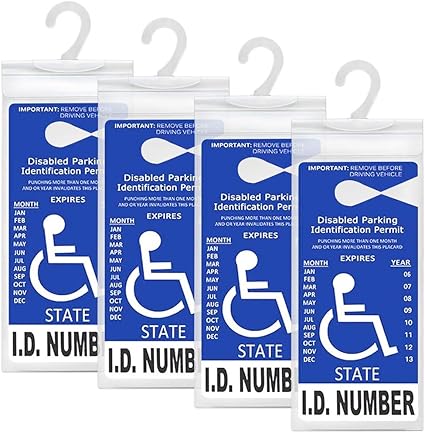 Handicap Parkeerplaats Houder Door Lotfancy Gehandicapten Parkeervergunning Met Grote Hanger Voor Auto S Pack Van 4 Amazon Nl